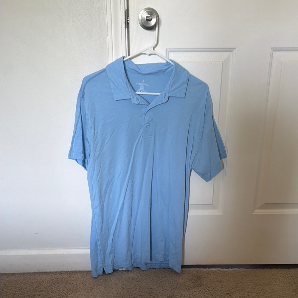 Light Blue Fabletics Men's Polo Shirt